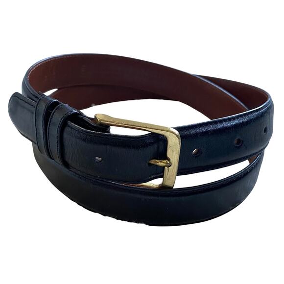 Coach Classic 38 Inch Black Leather Belt Vintage - Picture 1 of 9
